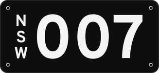 007 NSW licence plate