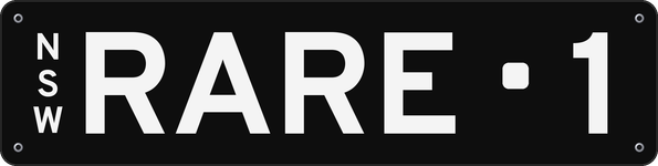 RARE·1 NSW licence plate
