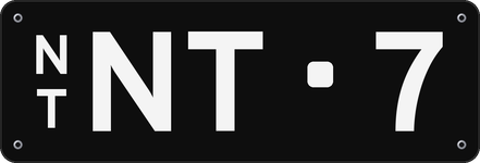 NT·7 NT licence plate