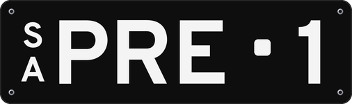 PRE·1 SA licence plate