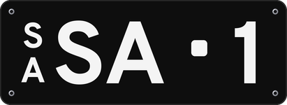 SA·1 SA licence plate