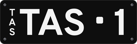 TAS·1 TAS licence plate