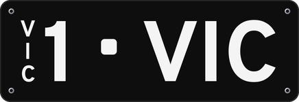 1·VIC VIC licence plate