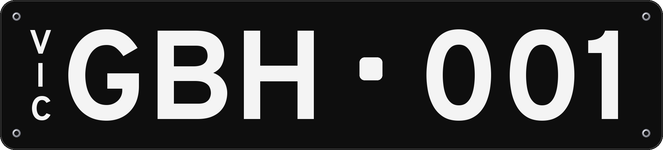 GBH·001 VIC licence plate