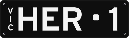 HER·1 VIC licence plate