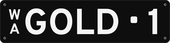 GOLD·1 WA licence plate